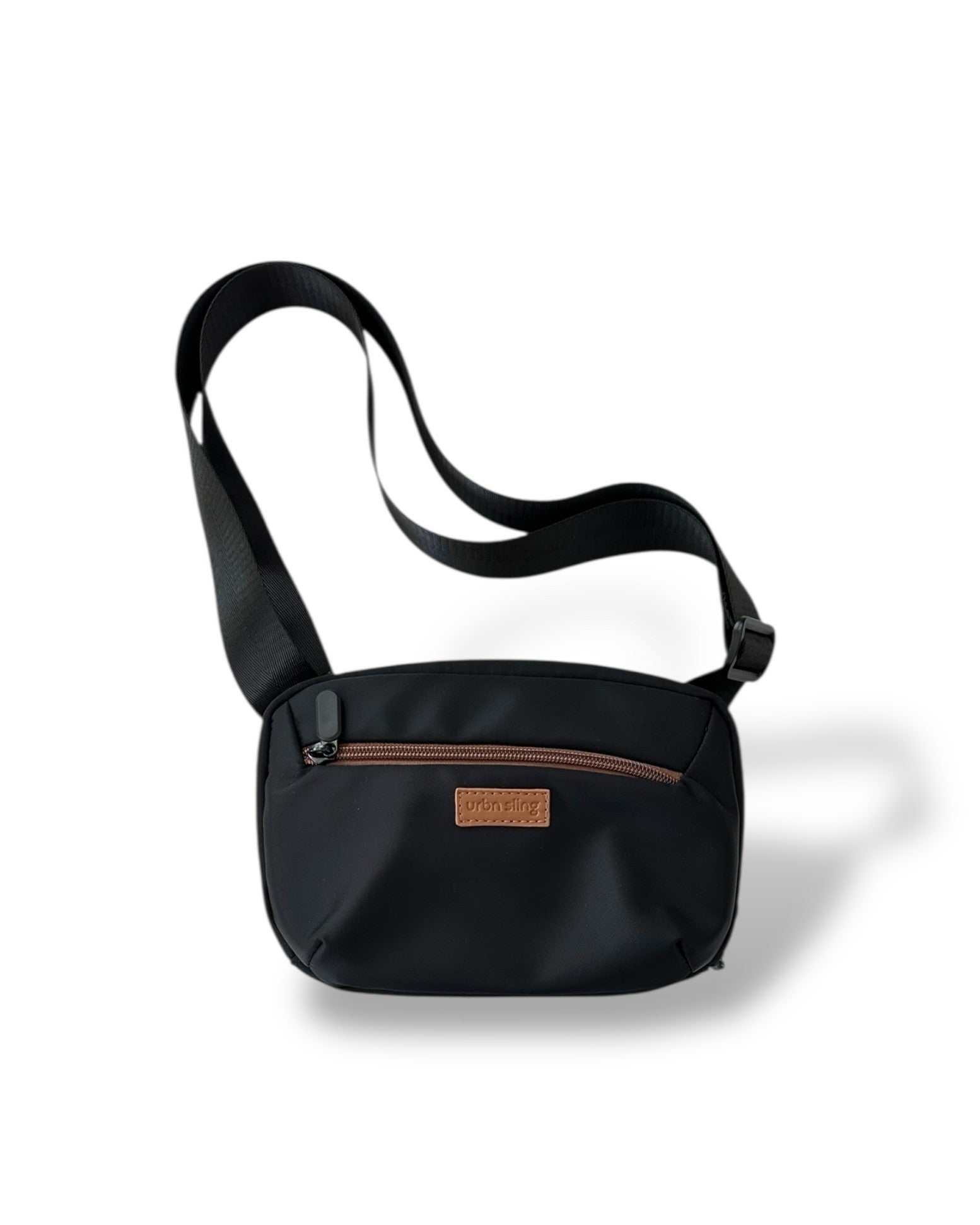 Everyday Sling cross body bag in black oxford fabric with strap